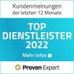 Proven Expert Top Dienstleister 2022